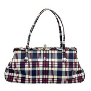 Vivienne Westwood Blue   Red Plaid Kisslock Bag