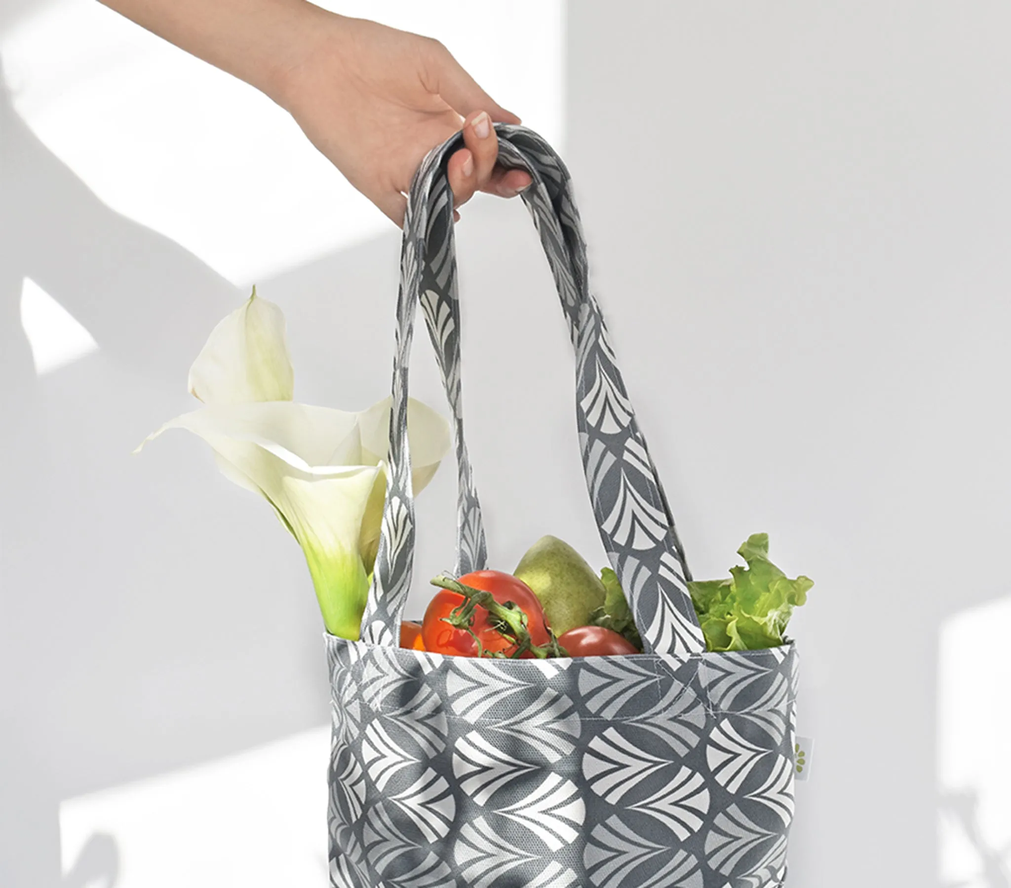 Waltz Cotton Canvas Tote (15x15) – Steel Grey