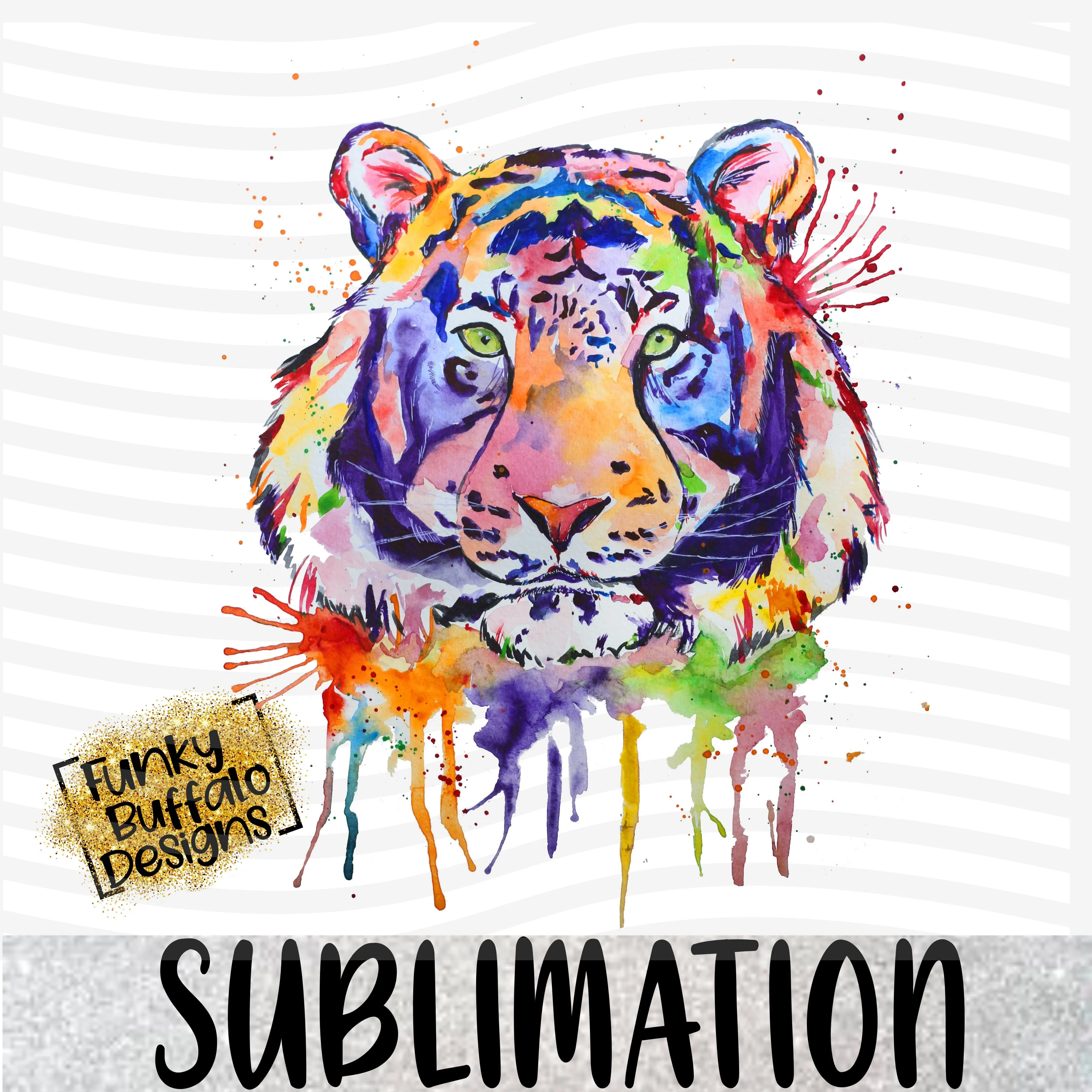 Watercolor Tiger Bright