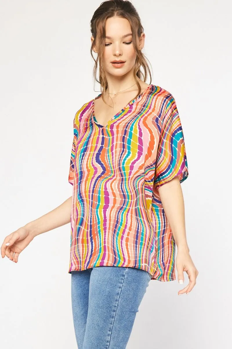 Wavy Lane Multi Blouse