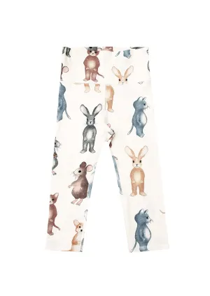 White Animals Baby Leggings - LAST ONE 2-6 months