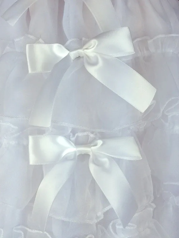 White Bows Organza Lolita Skirt for Women
