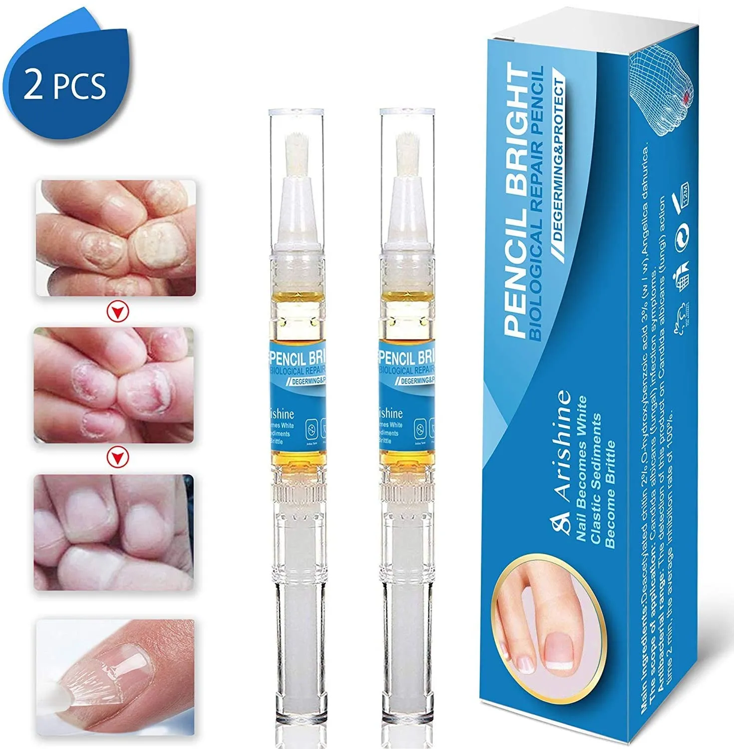 Wholesale Arishine Toenail Fungus, Fungus Stop Solution, 2Pack Pencil Bright