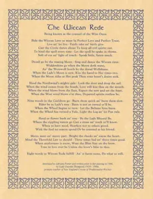 Wiccan Rede Parchment