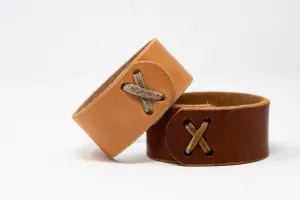 Wide Rawhide Stitched Cuff