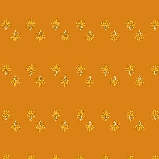 Winged Garden Dewdrop Sunlit Siesta Orange Fabric A-1074-O
