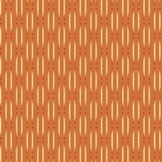 Winged Garden Renewal Rhythms Sunlit Siesta Orange Fabric A-1073-O