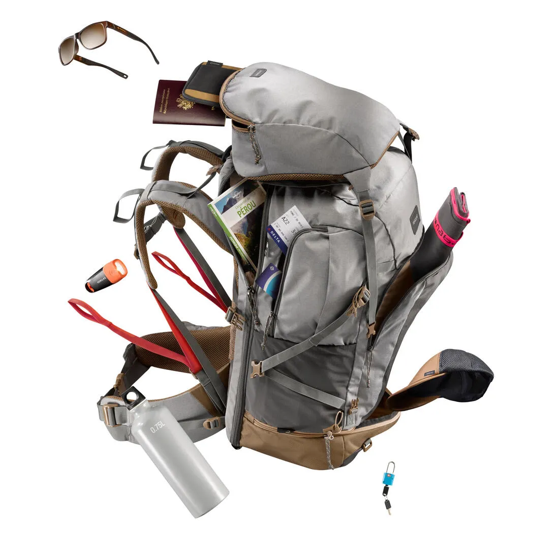 Women’s travel backpack 70L - Travel 500