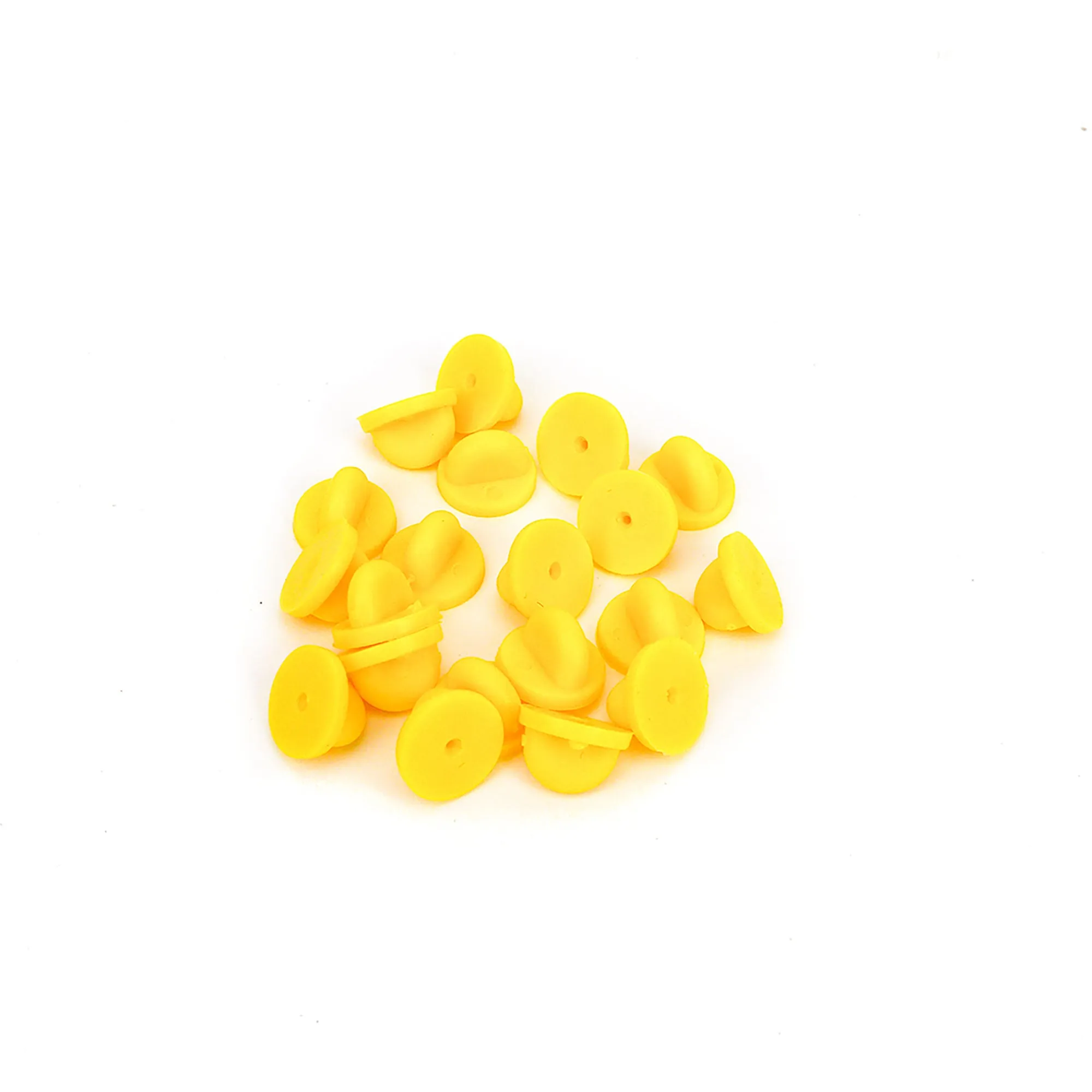 Yellow Rubber Clutches (Backings Clasp) for Enamel Pin Back | Pack of 20