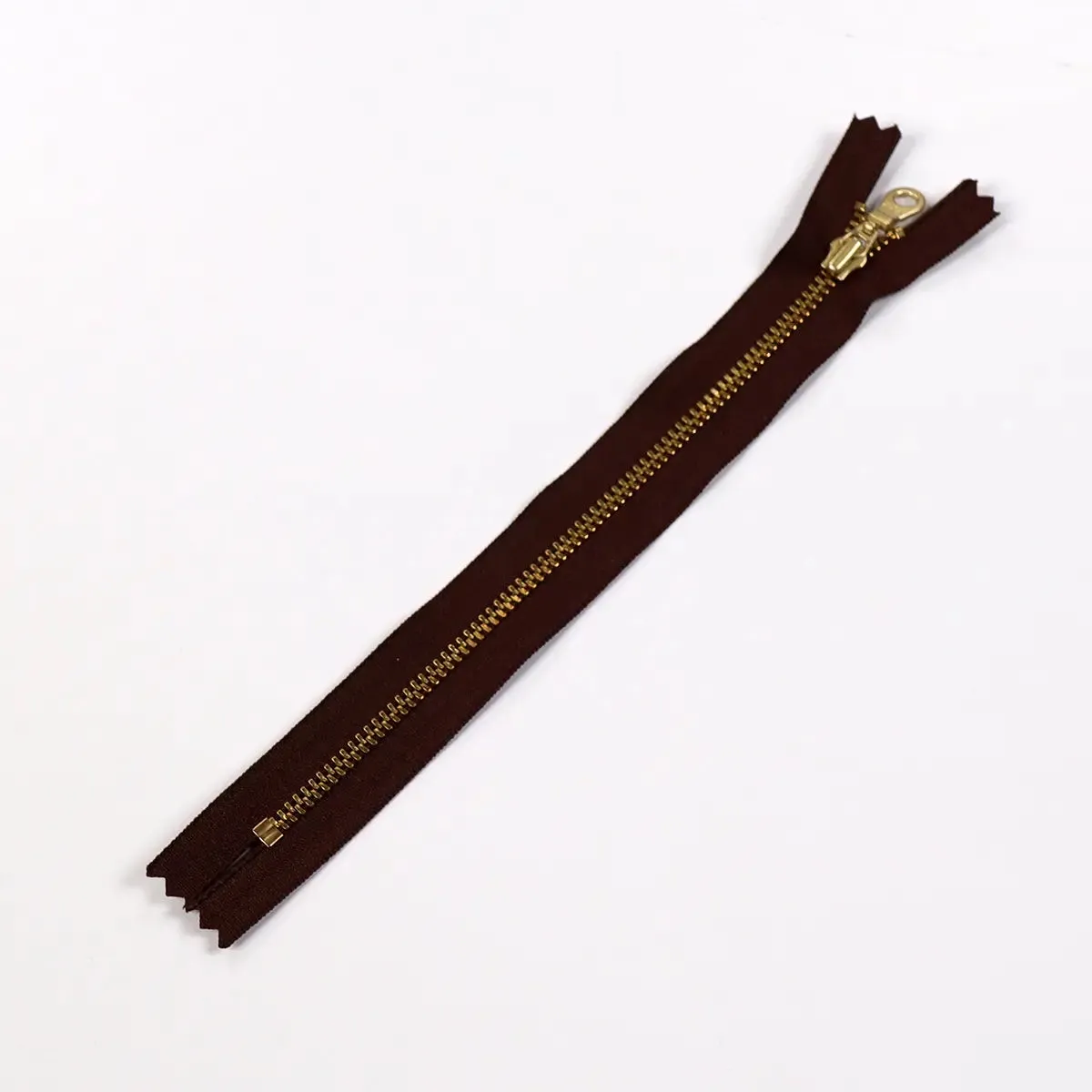 YKK 4.5 Brass Bag Zipper with Donut Pull 8 Inch