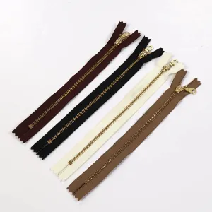 YKK 4.5 Brass Bag Zipper with Donut Pull 8 Inch