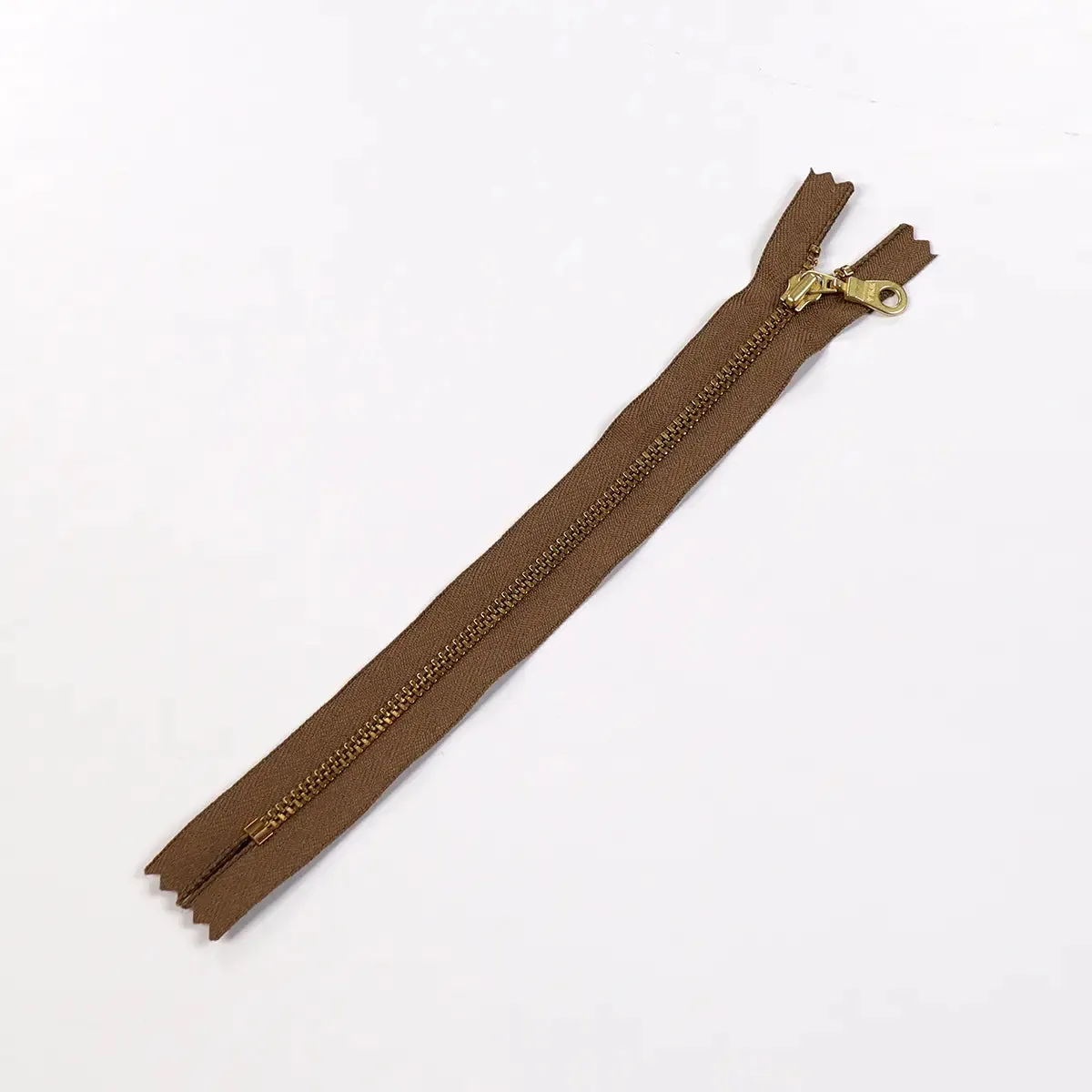 YKK 4.5 Brass Bag Zipper with Donut Pull 8 Inch