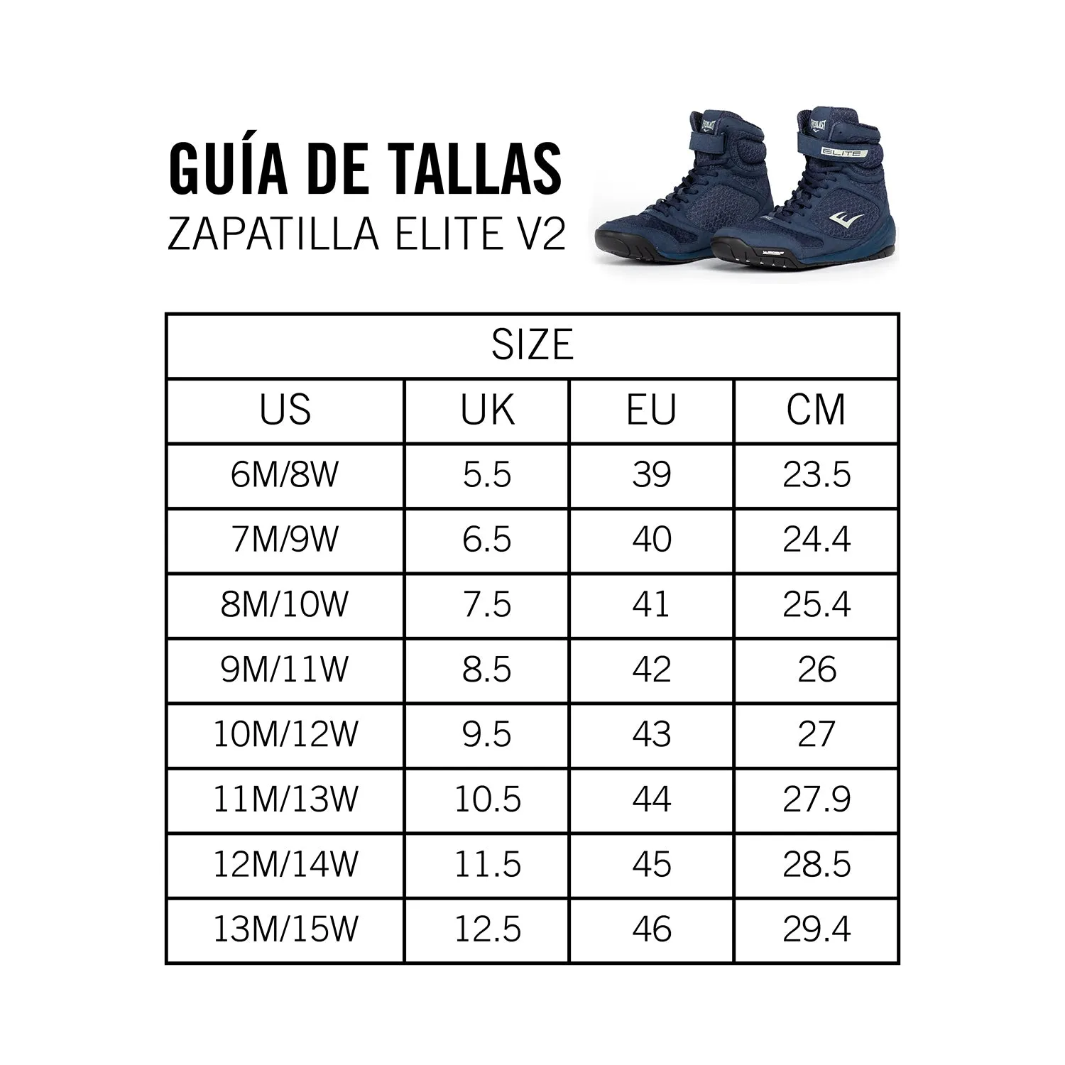 Zapatillas De Boxeo Everlast Elite Pro 2 Azul